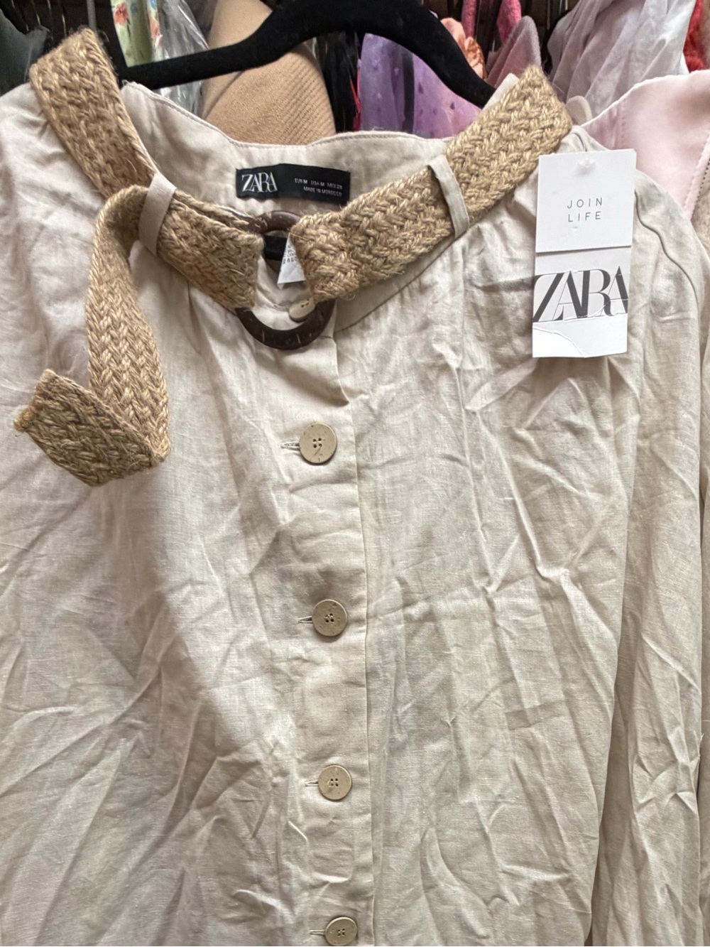 Zara Cream Button-Front Midi Skirt - Picture 6 of 8